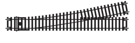 Hornby R8077 - 1: 76 - Weiche, links, 255 mm, 11,25°